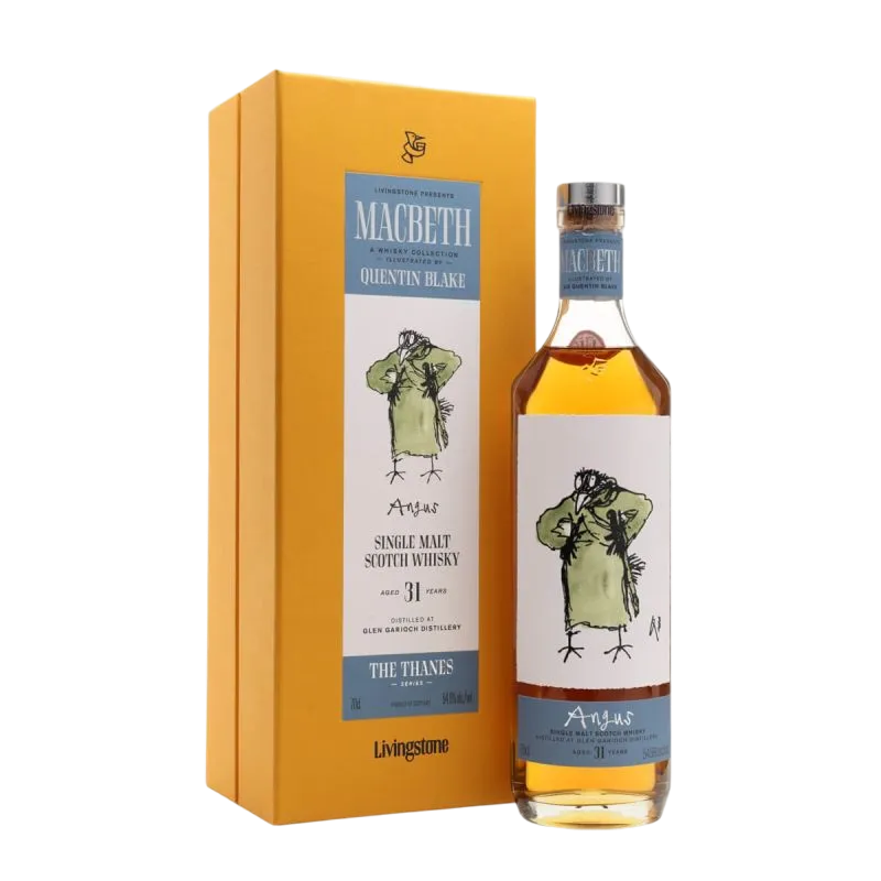 Macbeth Angus - Glen Garioch 31 års Single Malt Whisky - flaske med gaveæske