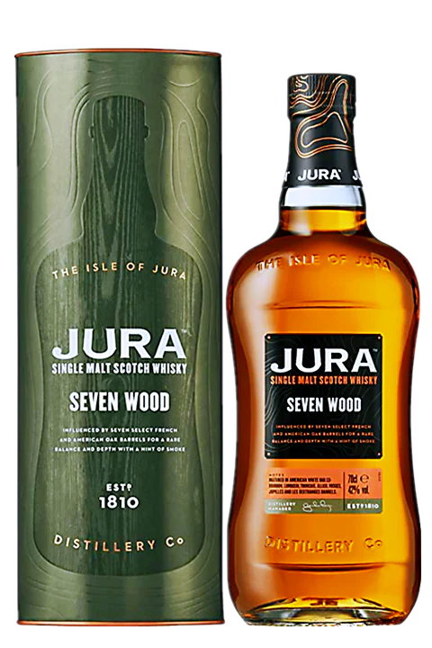 Jura Seven Wood Single Malt Whisky - flaska med presentask