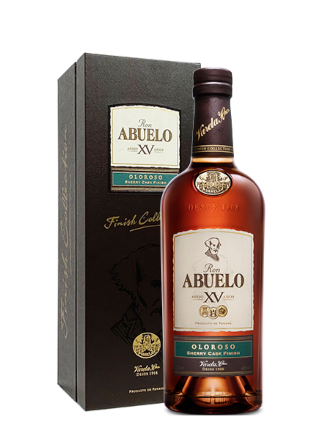 Abuelo XV 15 år Oloroso Sherry Cask Finish Rom - flaske med gaveæske