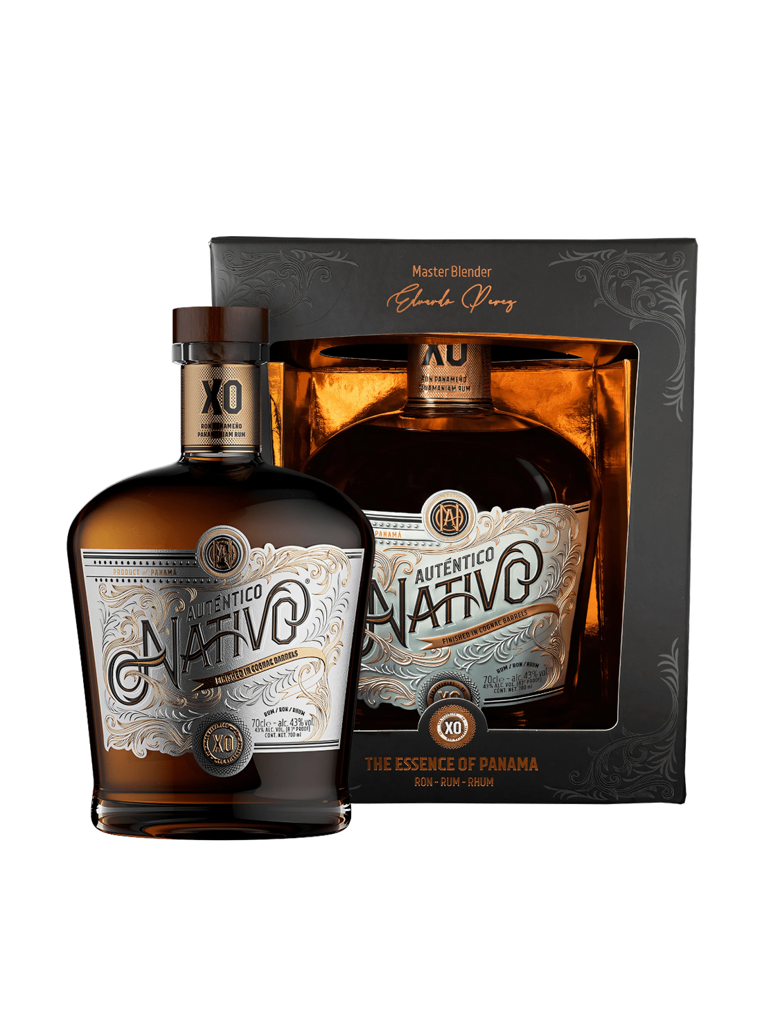 Autentico Nativo XO Rum Finished in Cognac Barrels - flaske med gaveæske