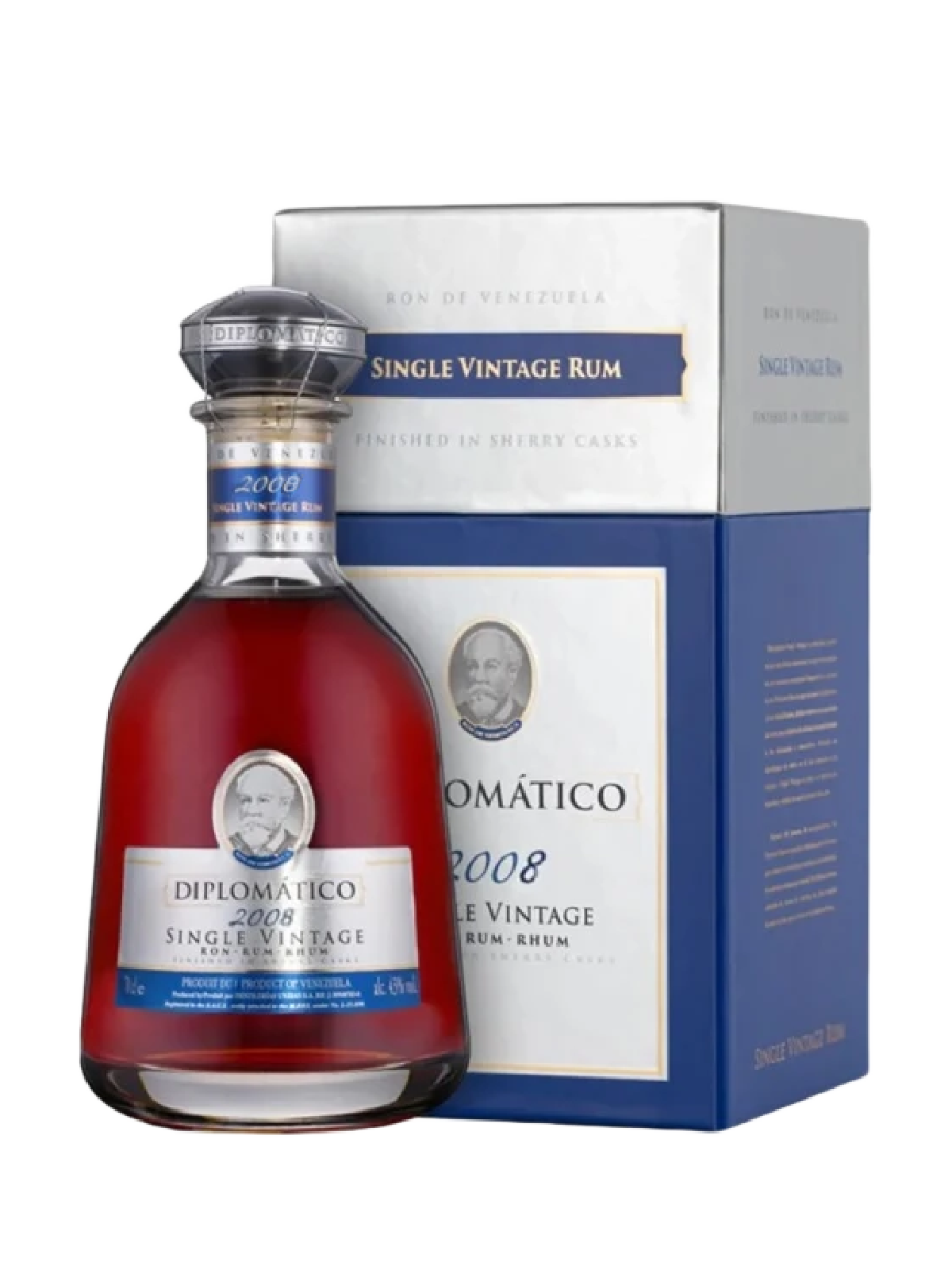 Diplomatico Single Vintage Rum 2008 - flaske med gaveæske