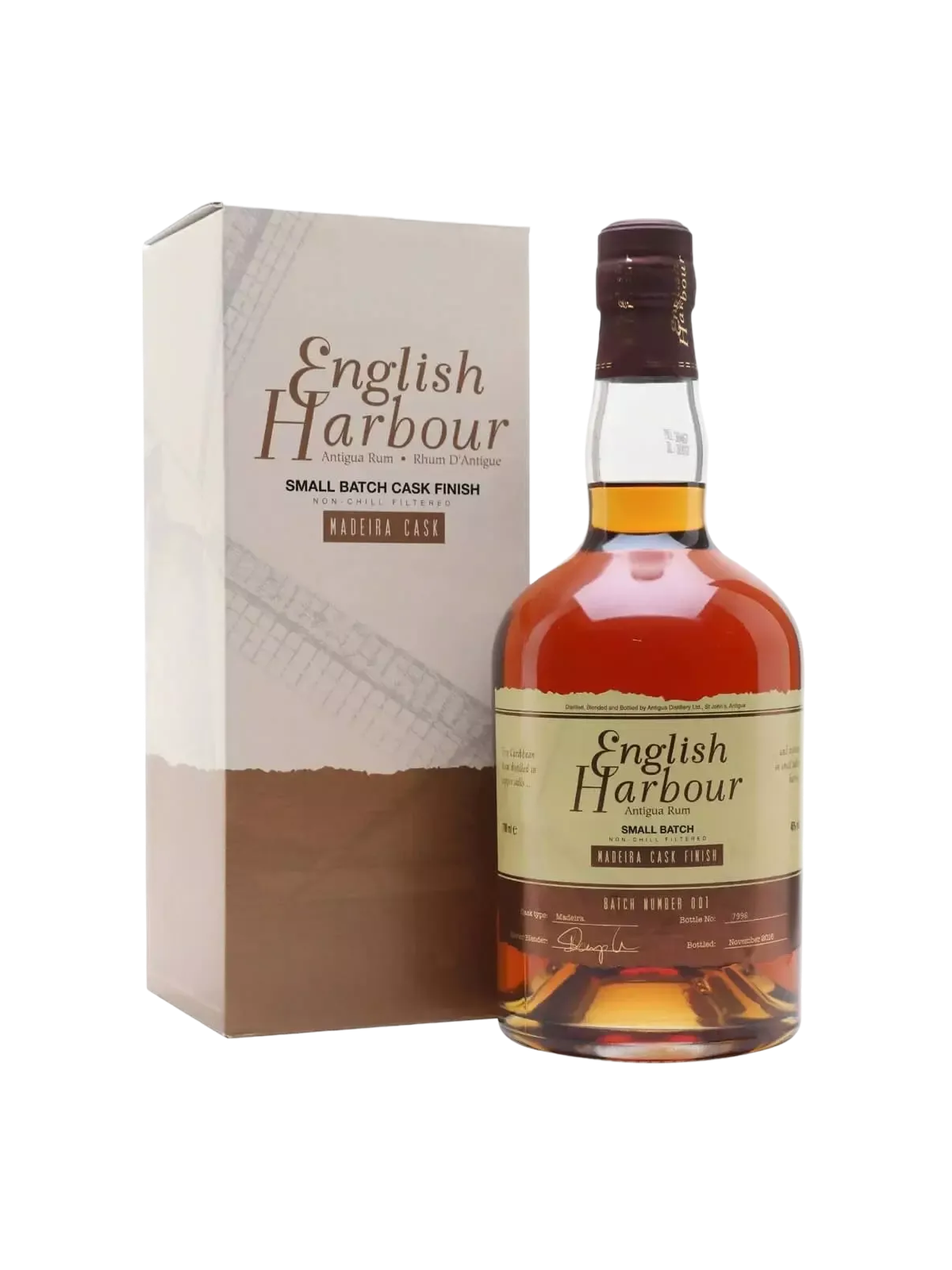 English Harbour Madeira Cask Finish Rom - flaske med gaveæske