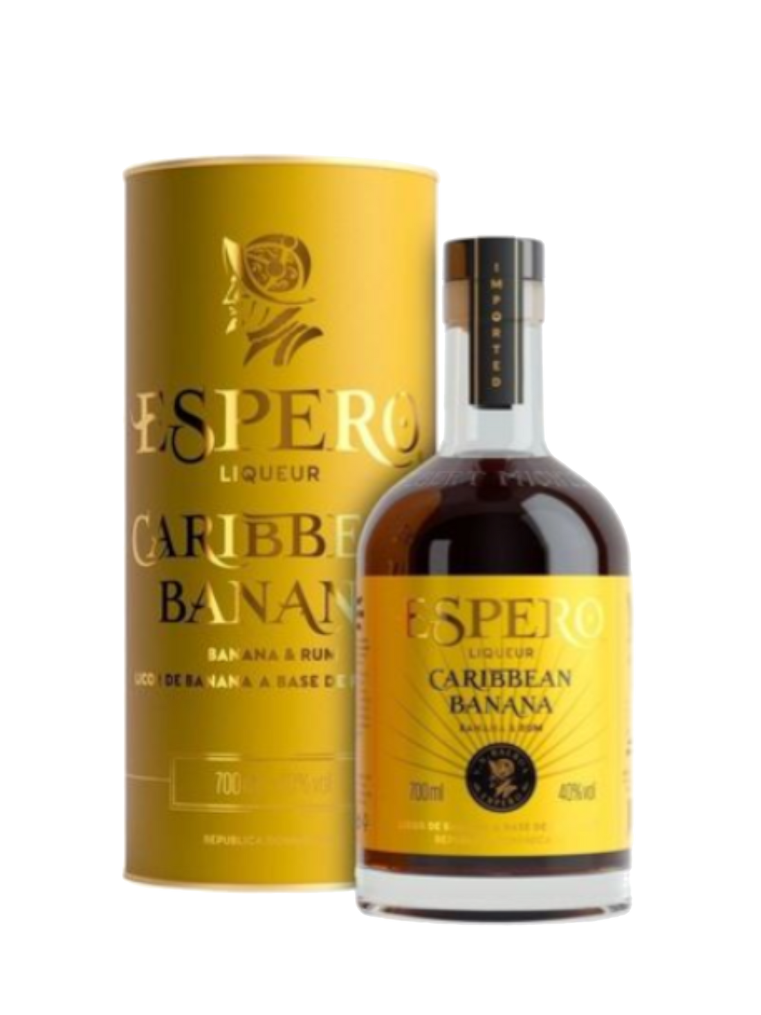 Espero Caribbean Banana Liqueur - flaske med gaveæske