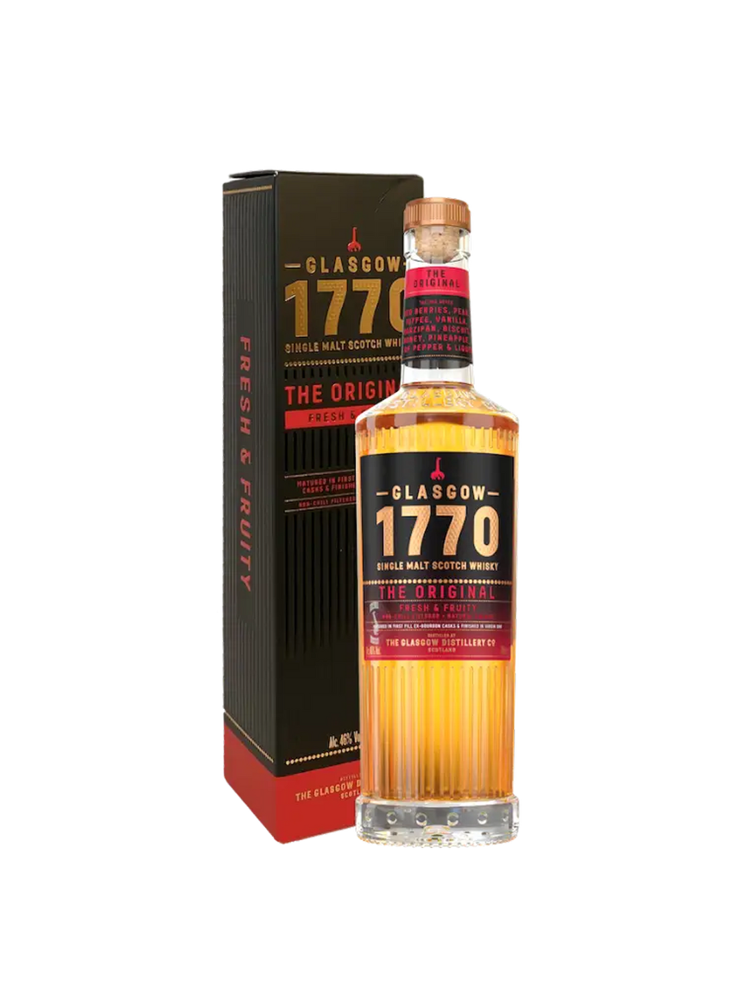 Glasgow 1770 The Original Single Malt Whisky - flaske med gaveæske