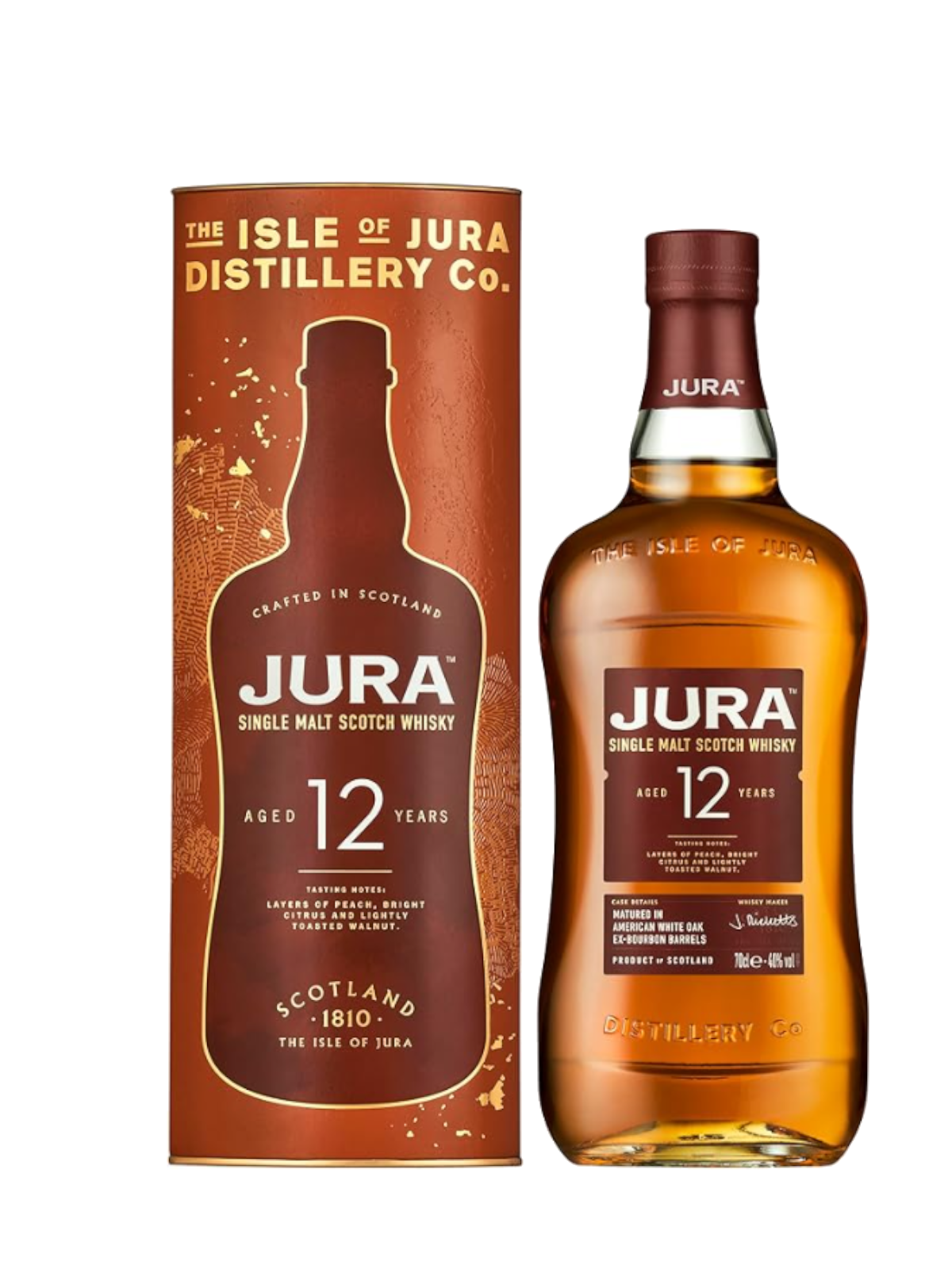 Jura 12 Year Old Single Malt Whisky - flaska med presentask