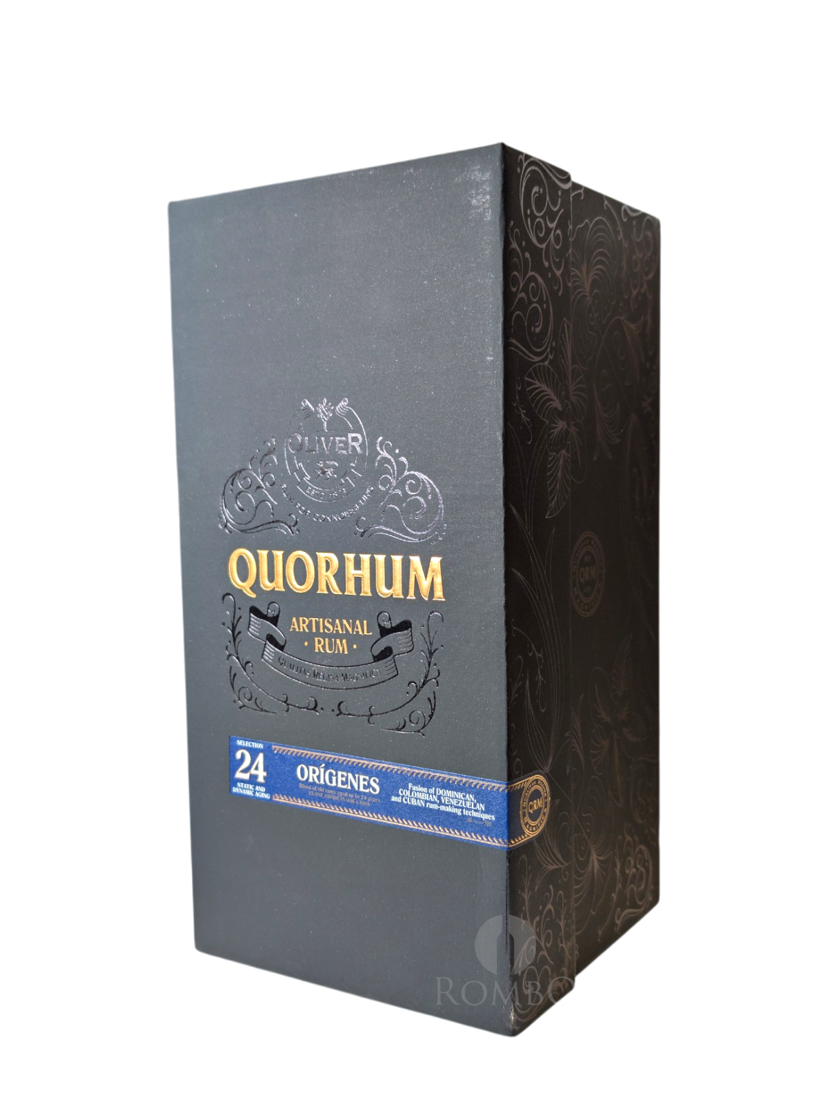 Emballage til Quorhum Orígenes 24 Artisanal Rum