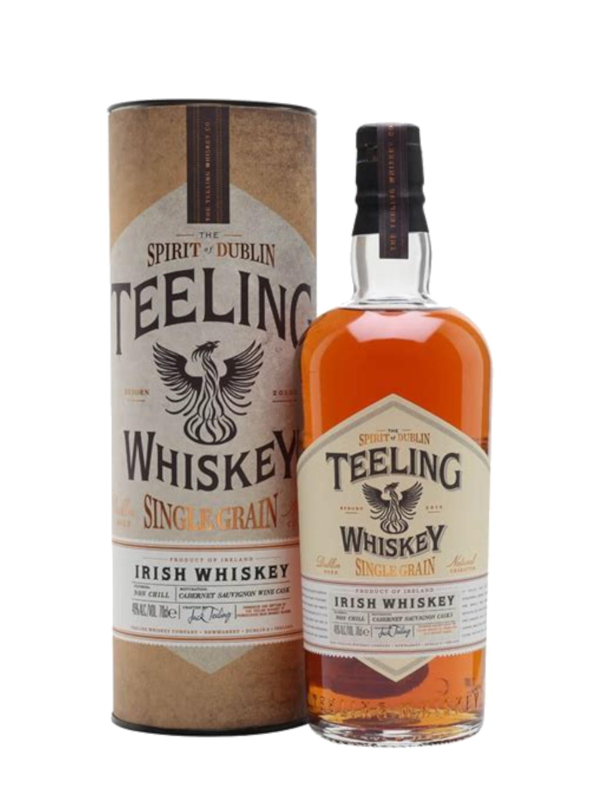 Teeling Single Grain Irish Whiskey - flaske med gaveæske