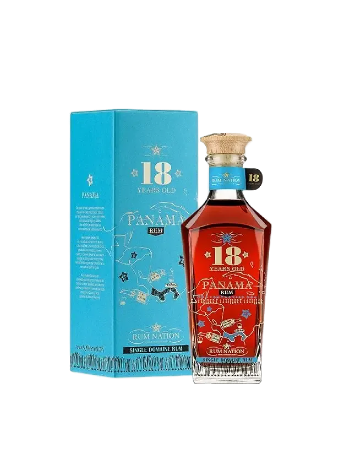 Rum Nation Panama 18 år Decanter - flaske med gaveæske