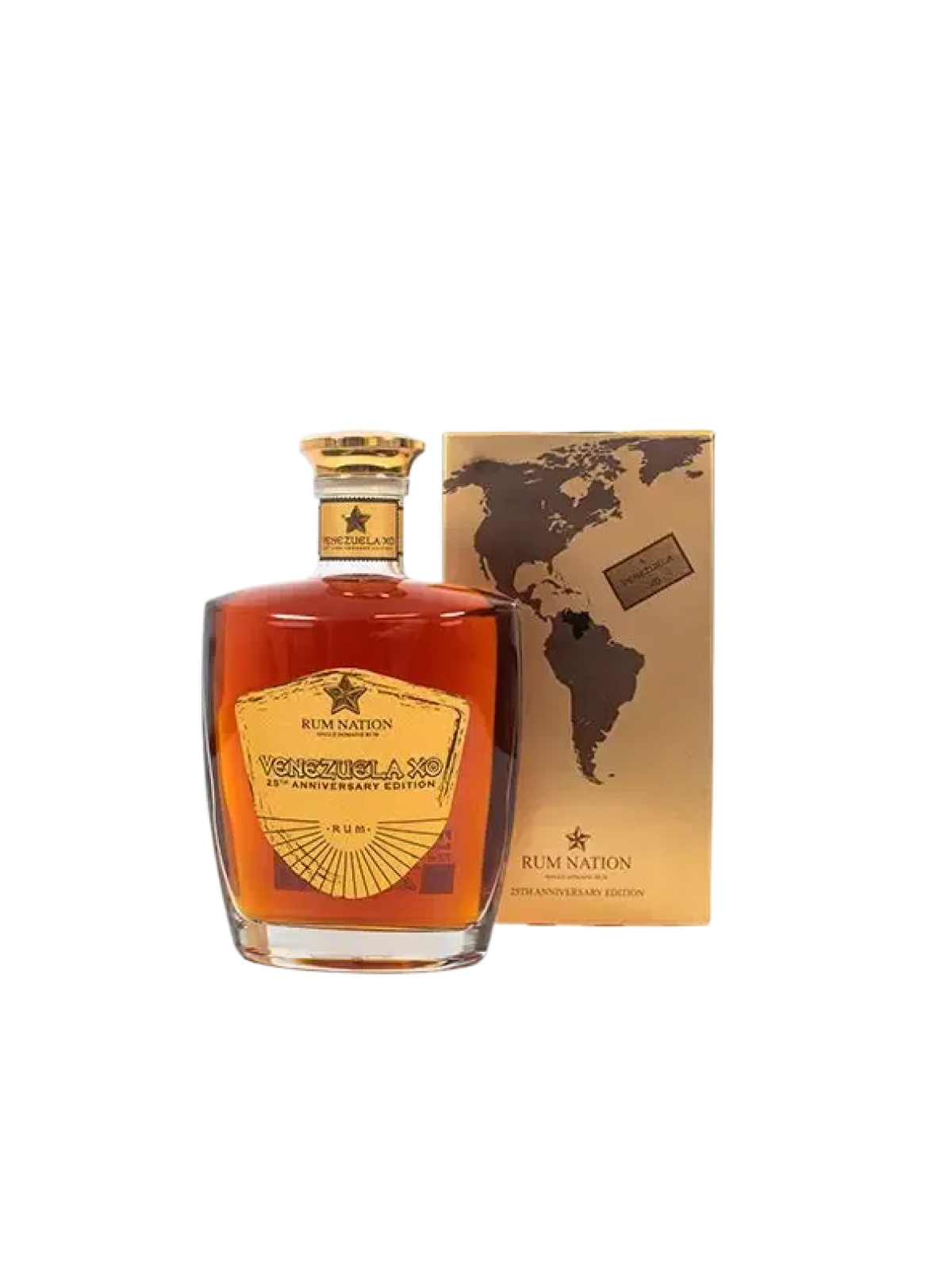 Rum Nation Venezuela XO 25th Anniversary - bottle with gift box