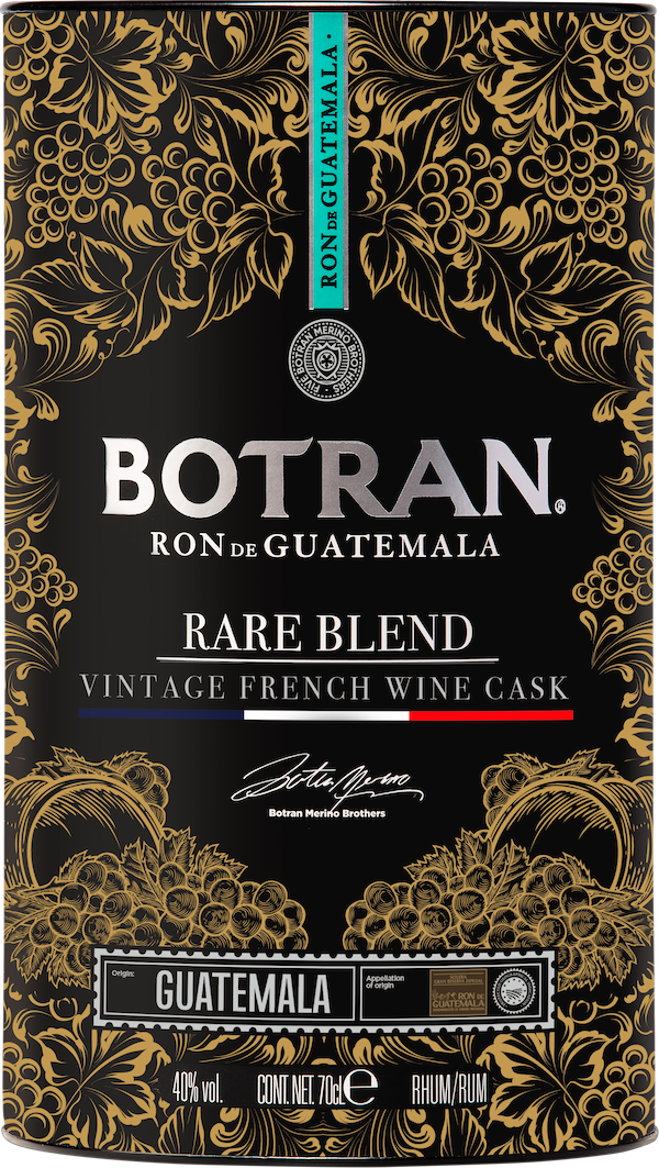 Emballage til Botran Rare Blend Vintage French Wine Cask Rom