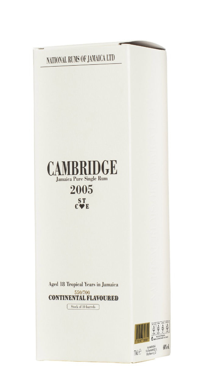 Emballage til Velier National Rums of Jamaica Cambridge STC♥E 2005