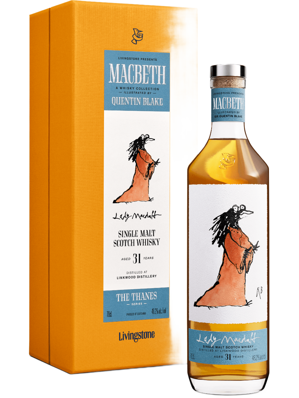 Macbeth Lady Macduff - Linkwood 31 års Single Malt Whisky - flaske med gaveæske