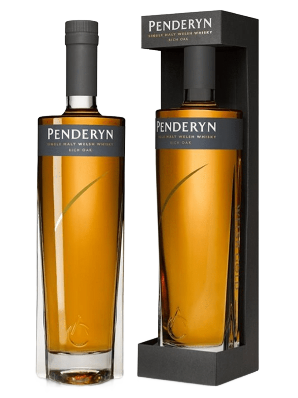Penderyn Rich Oak Single Malt Welsh Whisky - flaske med gaveæske