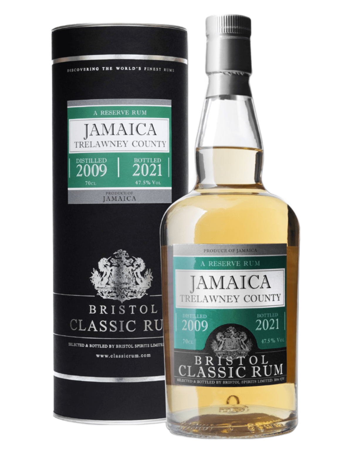 Bristol Classic Rum 2009 Jamaica Trelawney County 12 år - flaska med presentask