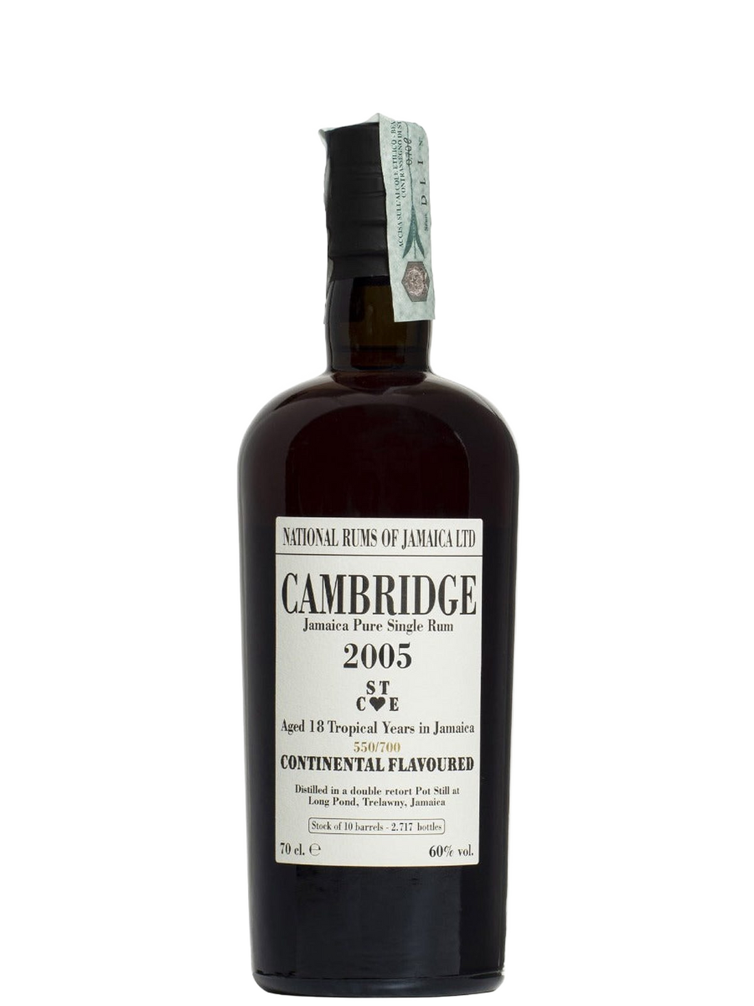 Velier National Rums of Jamaica Cambridge STC♥E 2005 - bottle