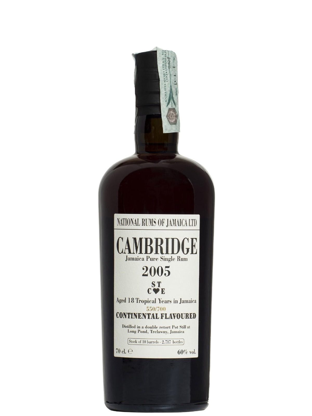 Velier National Rums of Jamaica Cambridge STC♥E 2005 - flaske