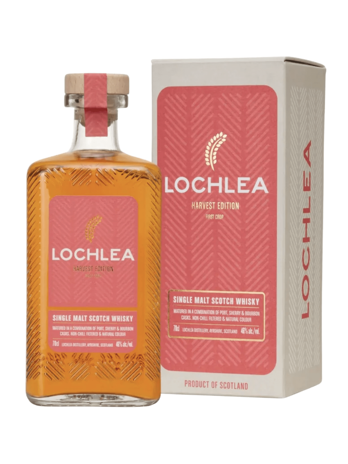 Lochlea Harvest Edition First Crop Single Malt Whisky - flaska med presentask
