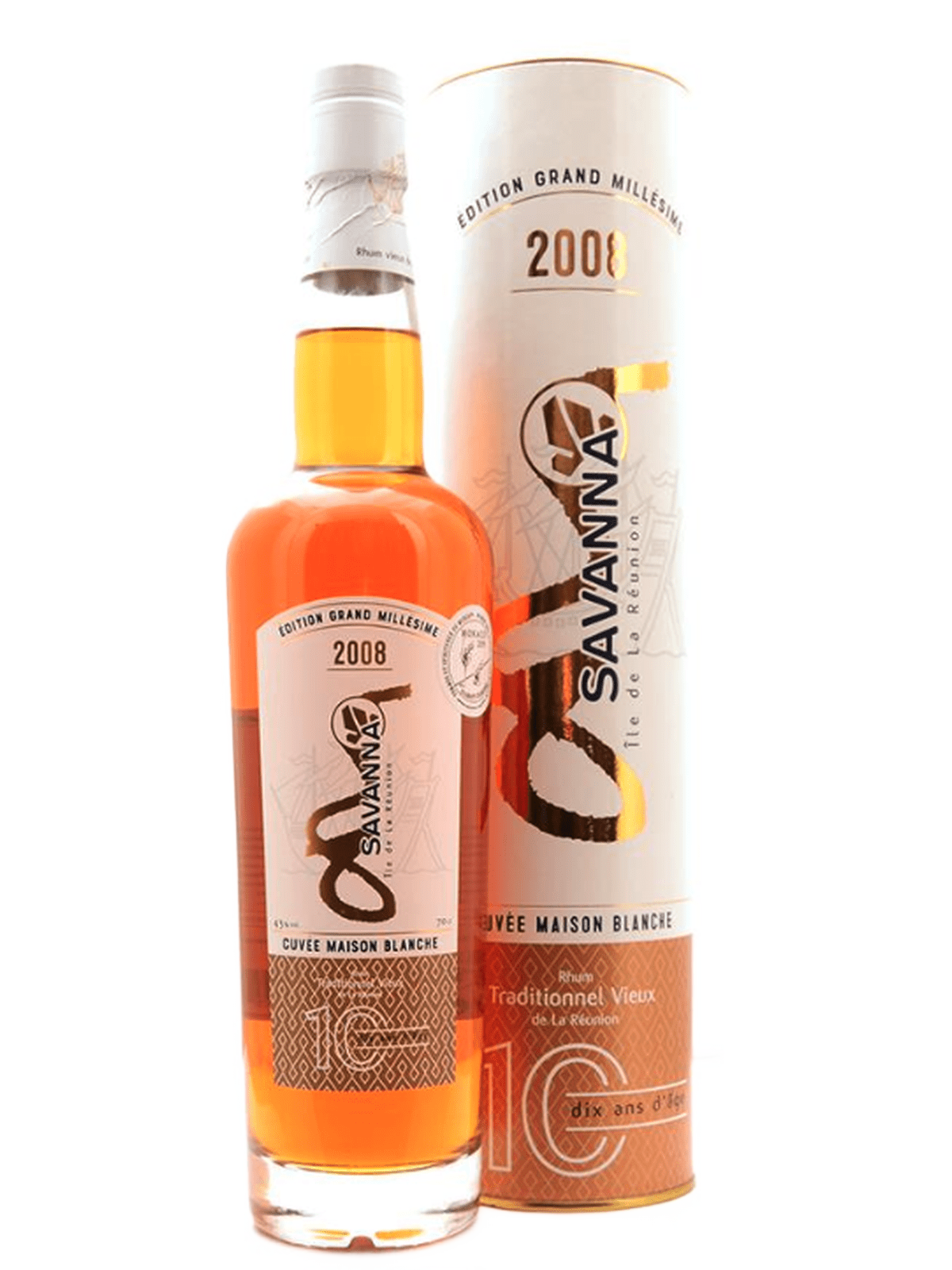 Savanna Cuvee Maison Blanche Edition Grand Millesime 10 Year Old Rum - bottle with gift box