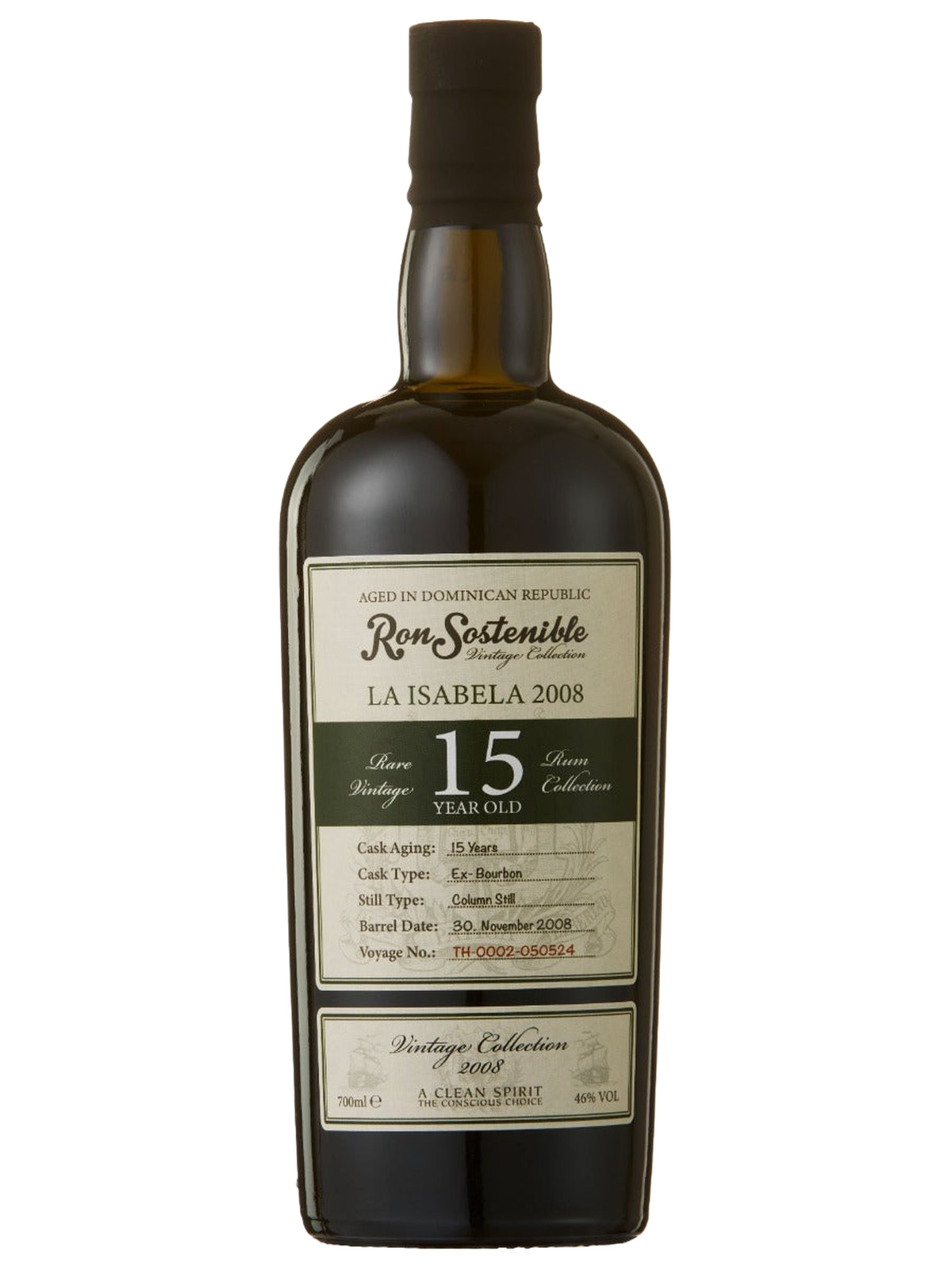 Sustainable Rum 15 Years La Isabela 2008 Rum - bottle