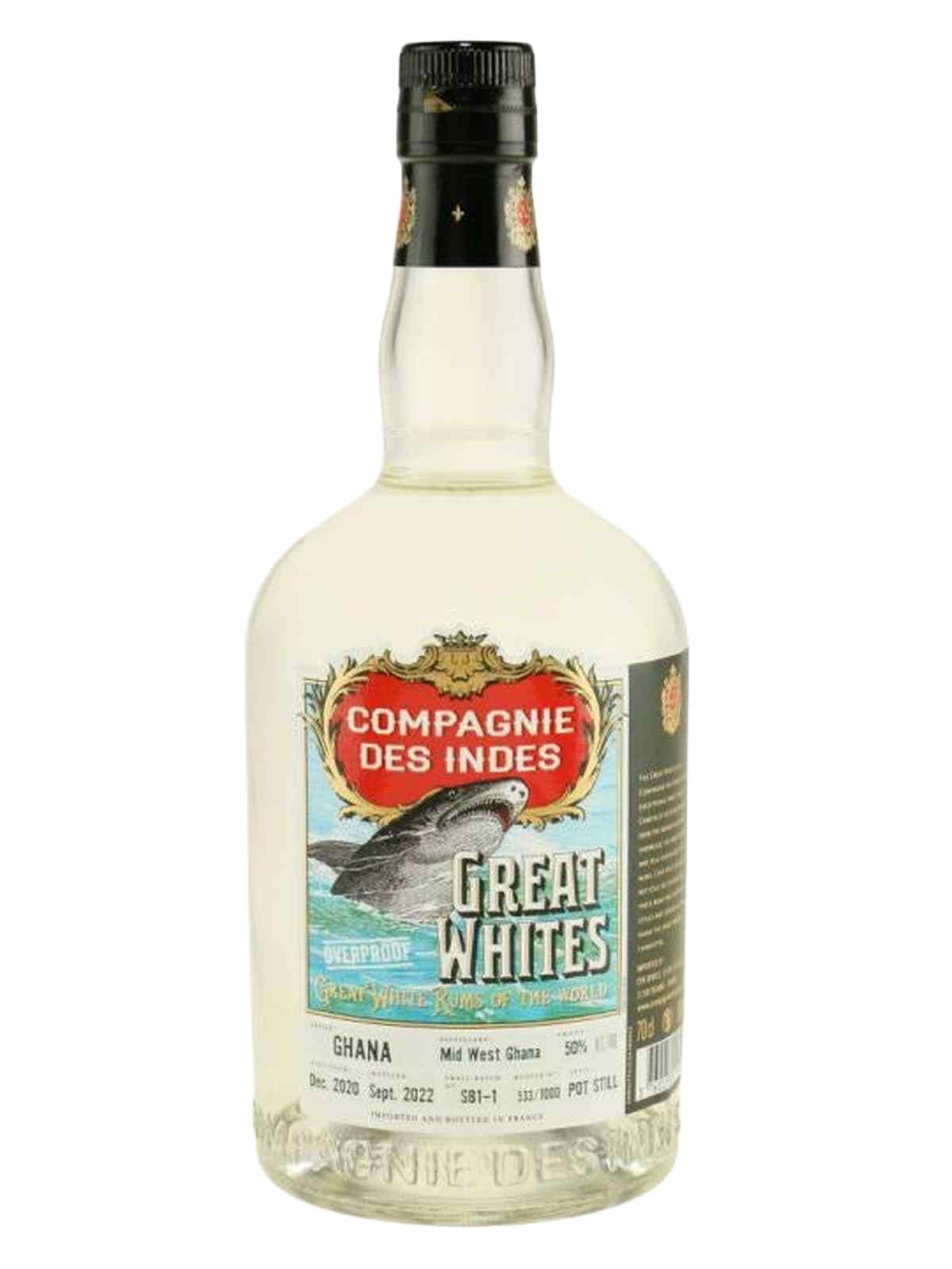 Compagnie des Indes Great Whites Ghana Overproof Rom - flaske