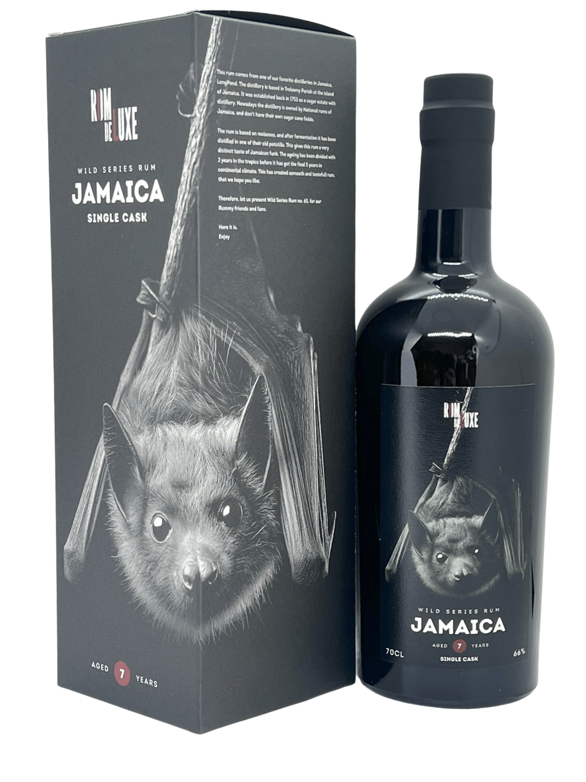 Romdeluxe Wild Series Rom Nr 65 Jamaica 7 år - flaska med presentask