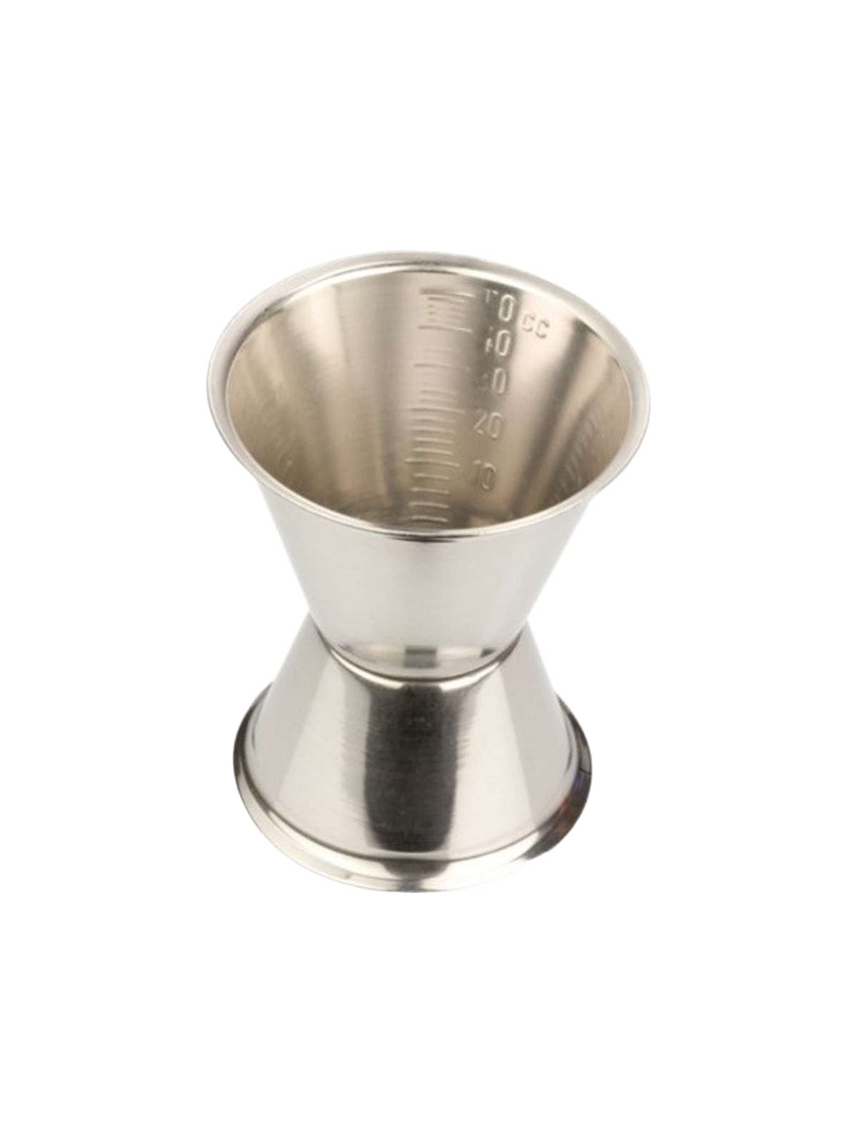Jigger 30-50 ml with grooves in steel