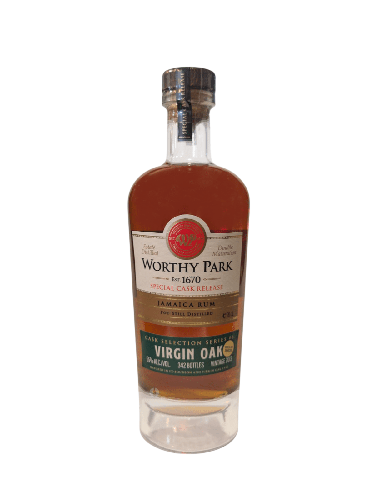 Worthy Park Special Cask Release Virgin Oak Vintage 2013 Rum (bottled for Belgium) - bottle