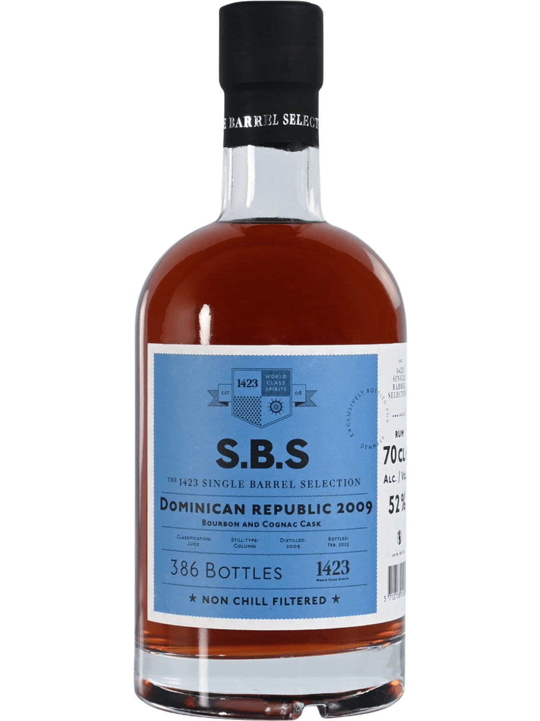 SBS Dominican Republic 2009 rum - bottle
