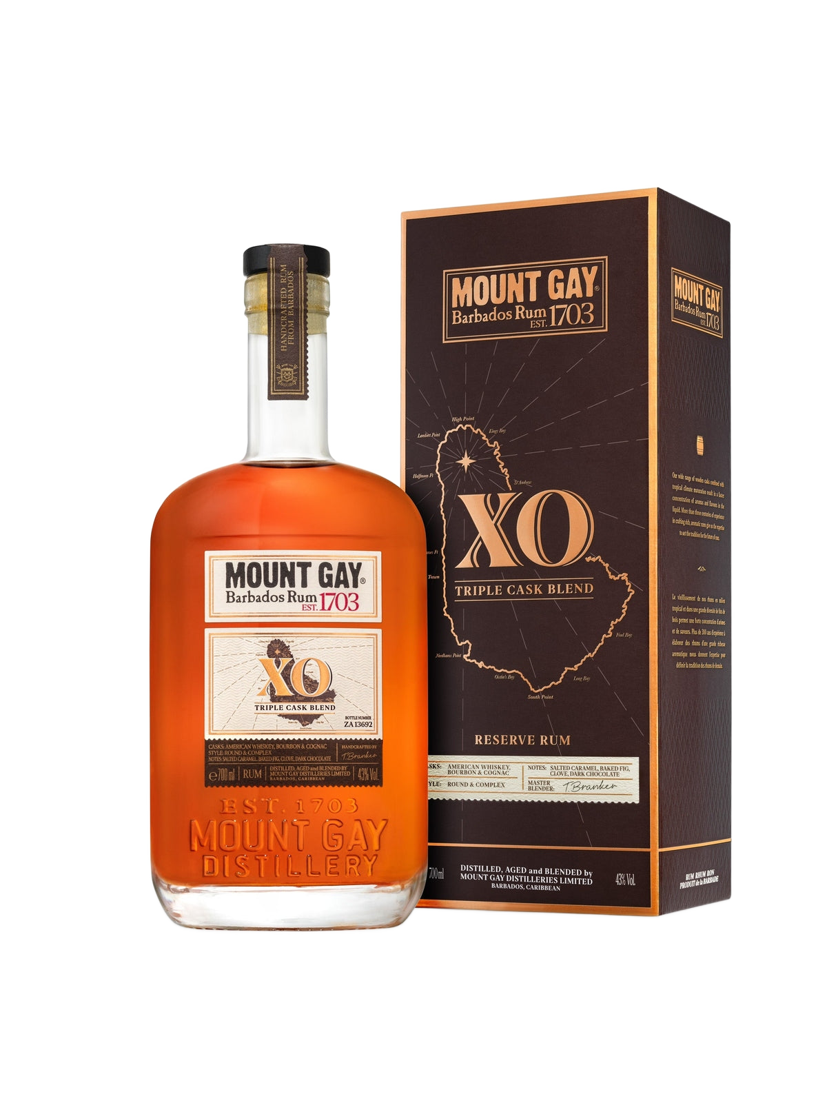 Mount Gay XO Triple Cask Blend Rom - flaske med gaveæske