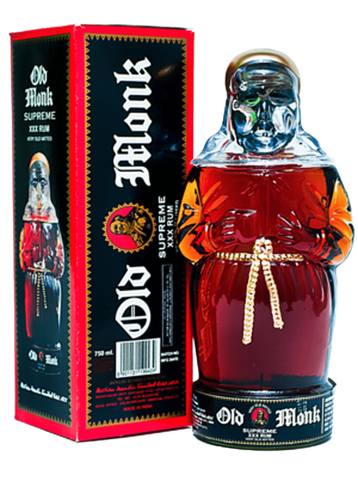 Old Monk Supreme XXX Rum - bottle with gift box