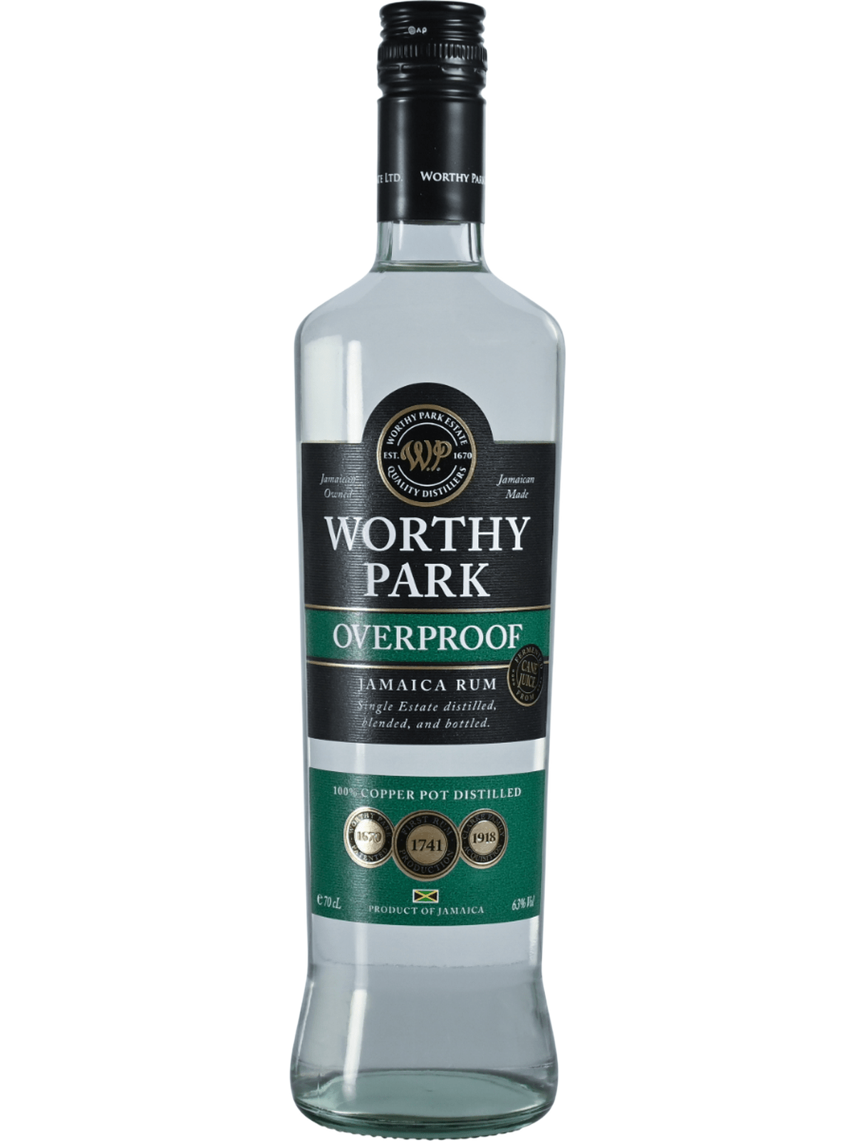 Worthy Park White Overproof 63% - flaske