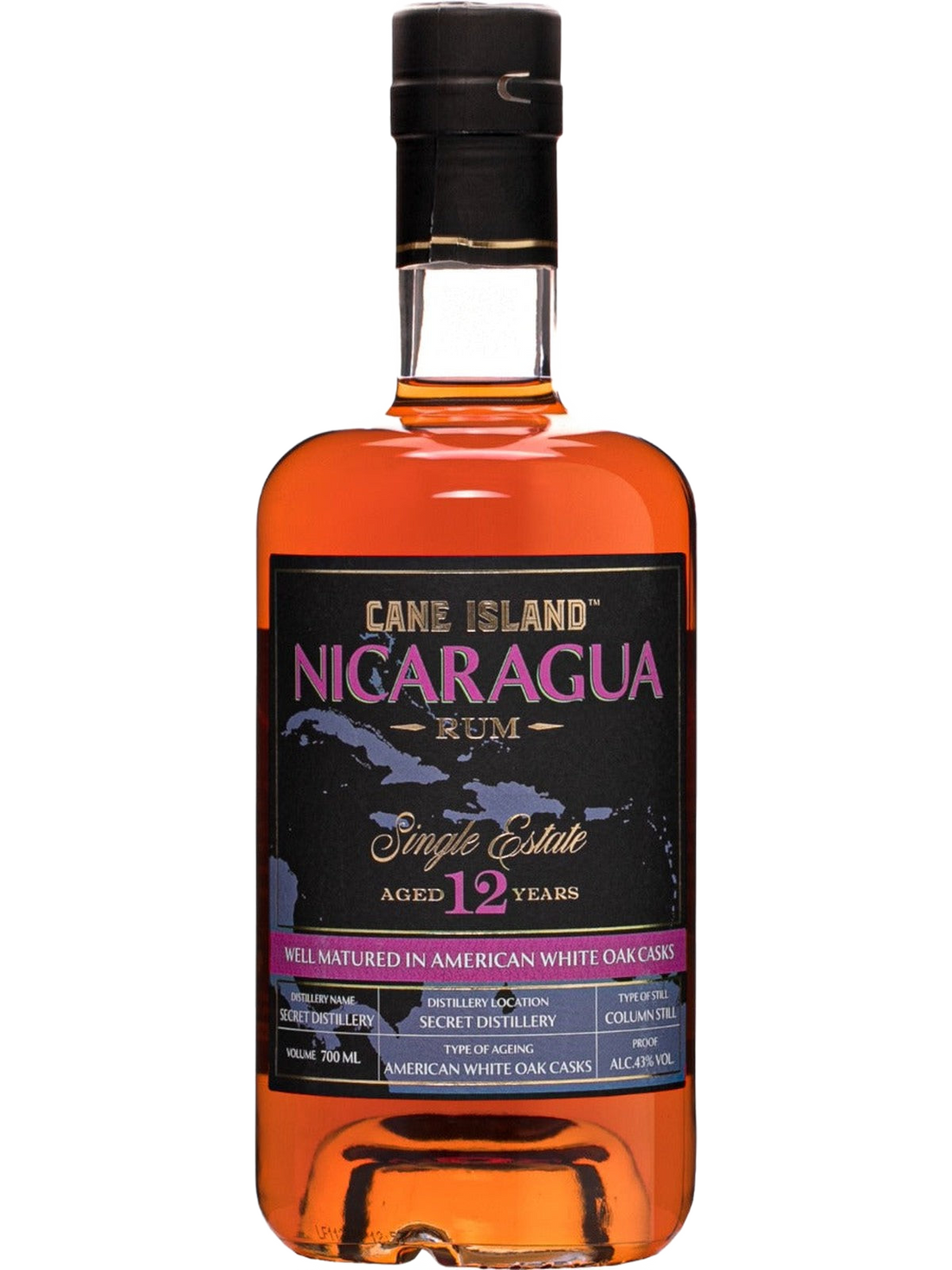 Cane Island Single Estate Rum Nicaragua 12 års rom - flaske