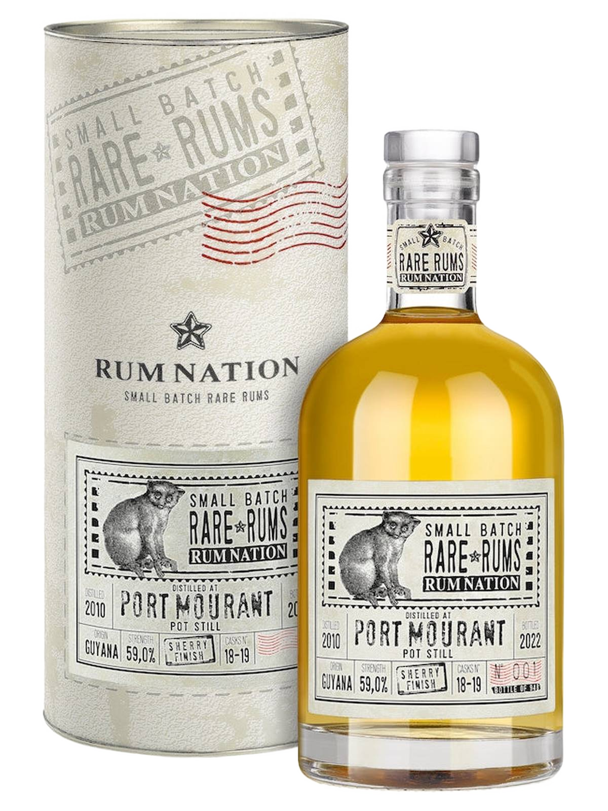 Rum Nation Rare Rums Port Mourant 12 år - flaske med gaveæske