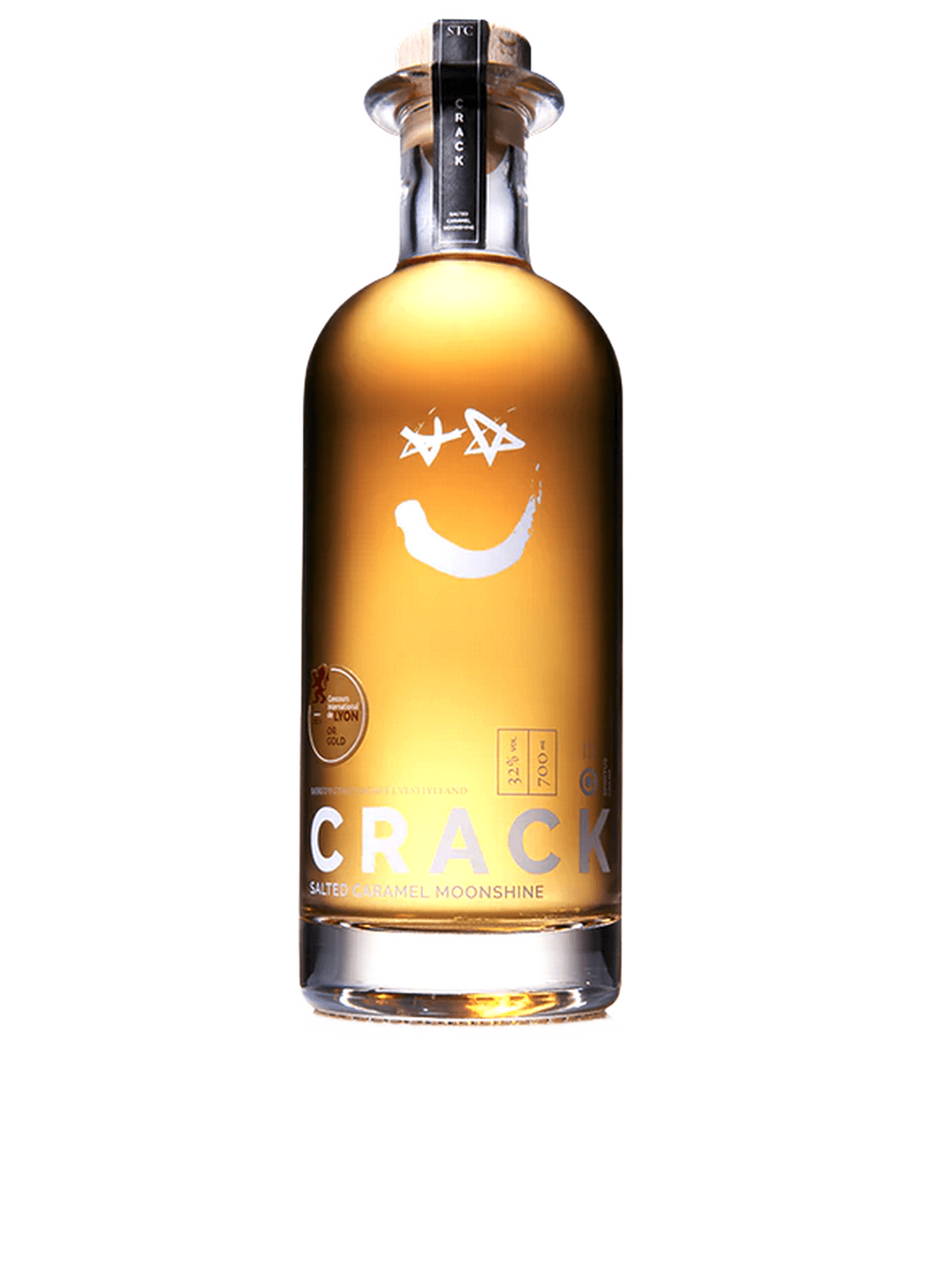 Crack Salted Caramel Moonshine likør - med glimmer - flaske