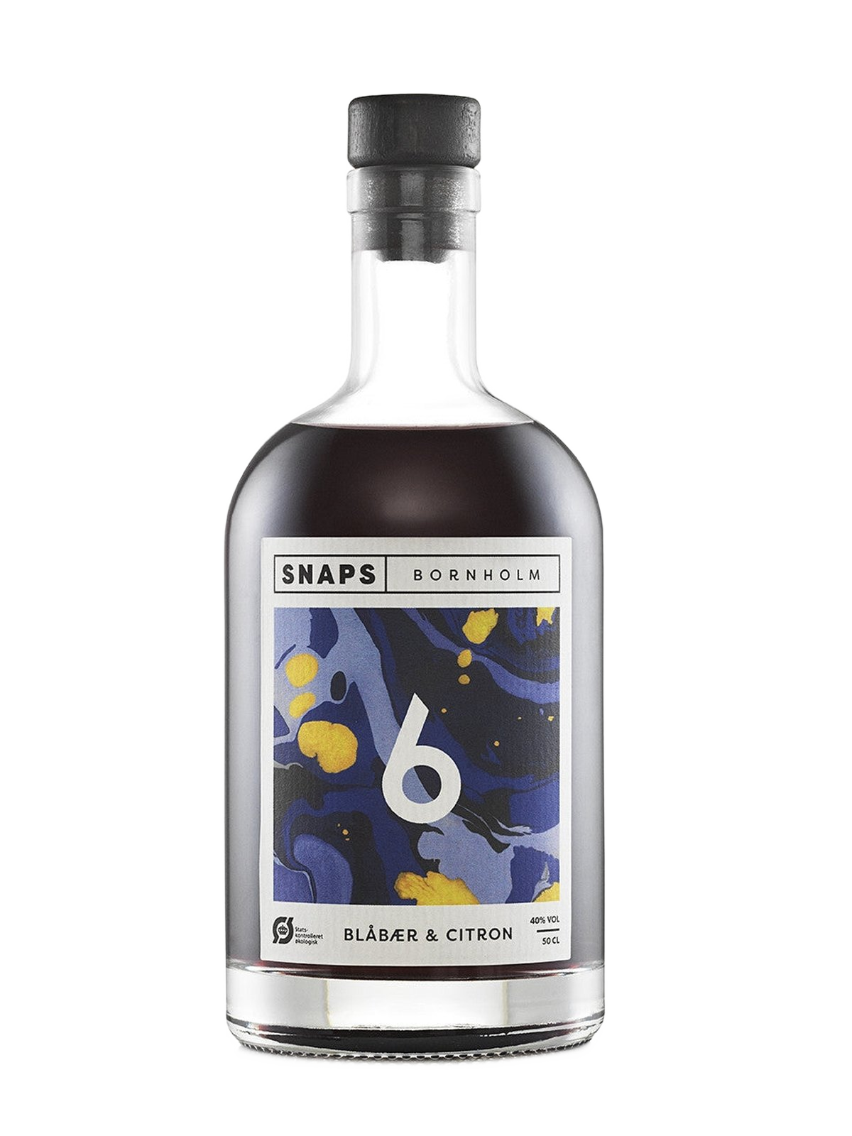 Snaps Bornholm No. 6 Blåbær & Citron - flaske