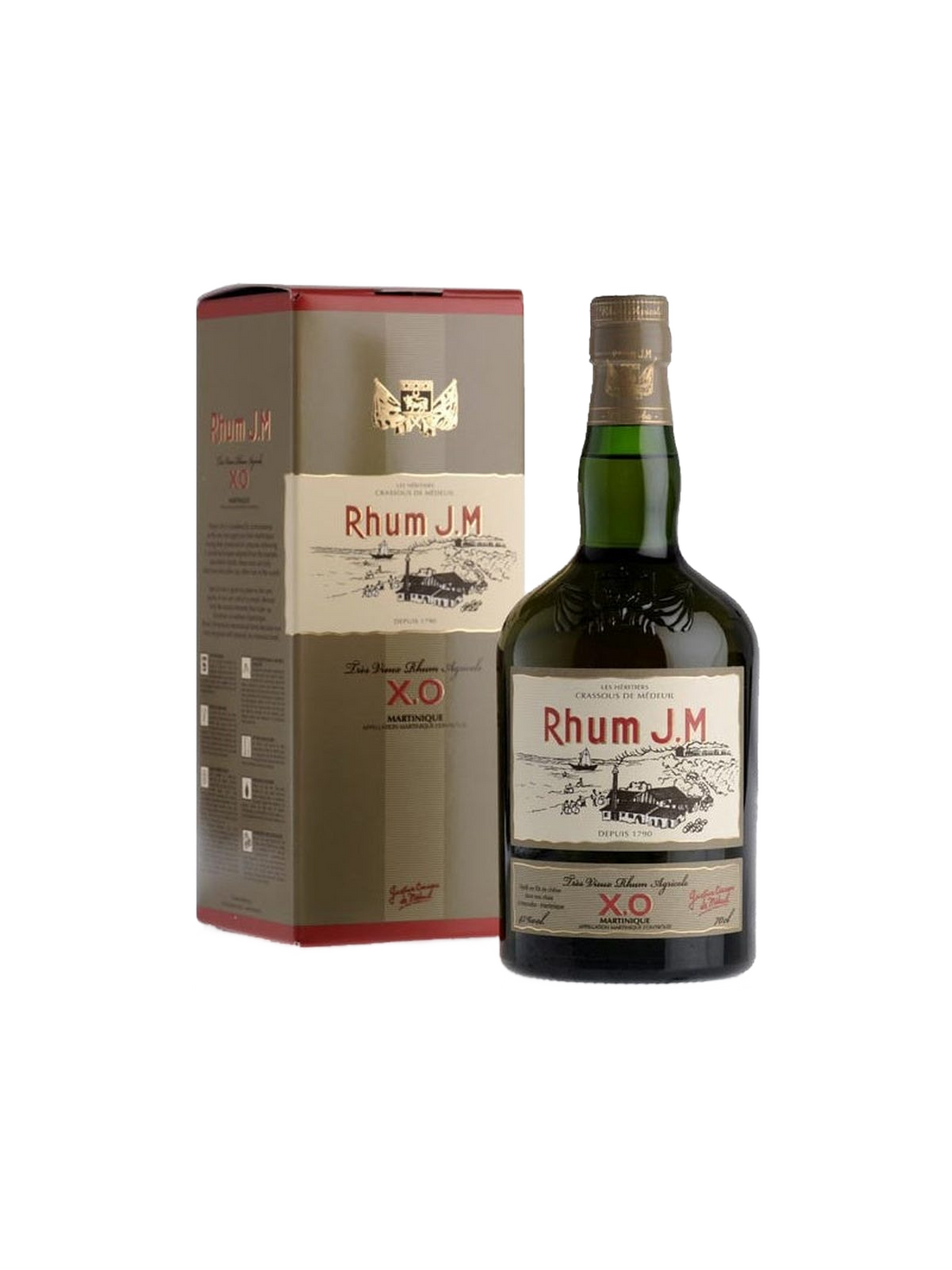 Rhum J.M XO Aged Agricultural Rum - bottle with gift box