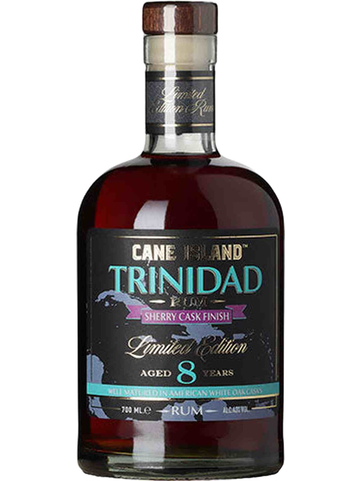 Cane Island Single Estate Trinidad Sherry Cask Finish 8 Year Old Rum - bottle