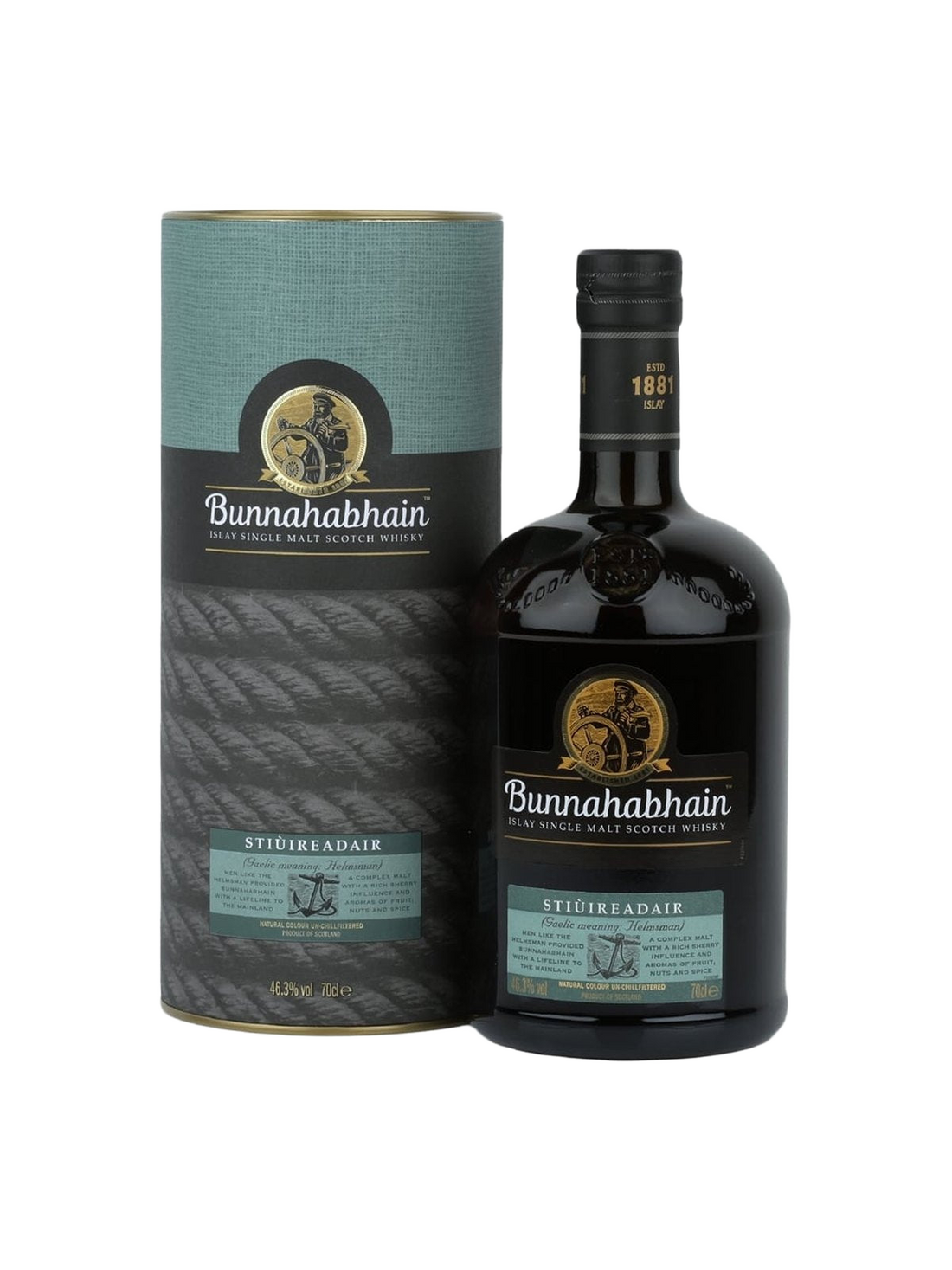 Bunnahabhain Stiúireadair Single Malt Whisky - flaske med gaveæske