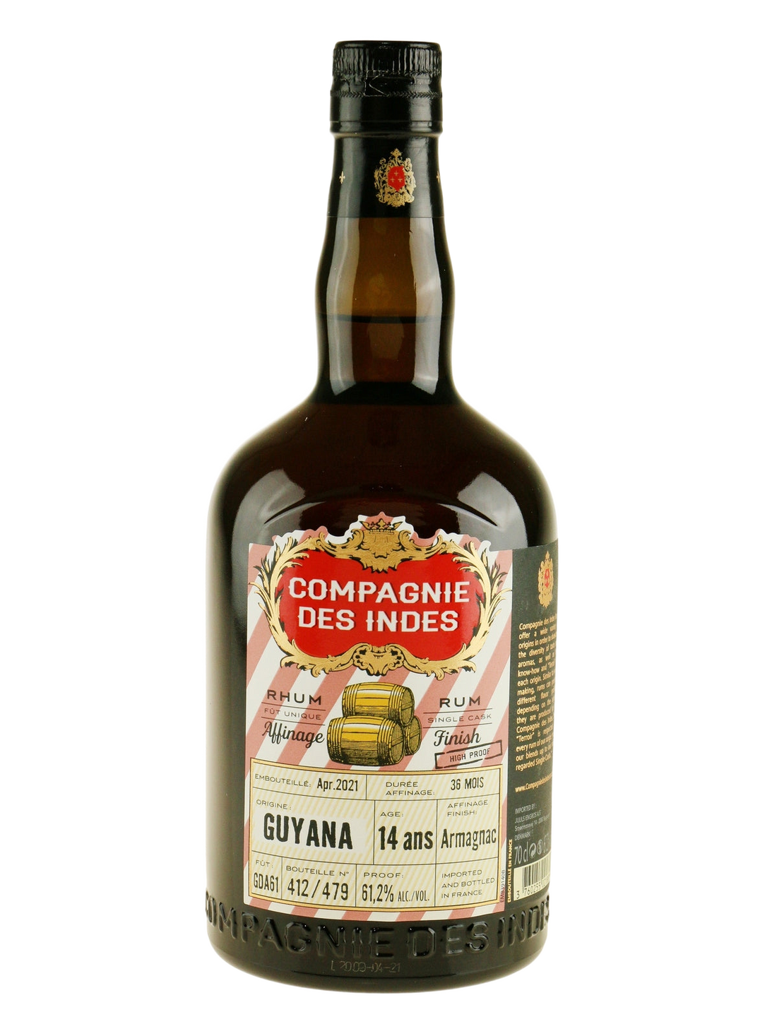 Compagnie Des Indes Guyana 14 år Armagnac Finish rom - flaska