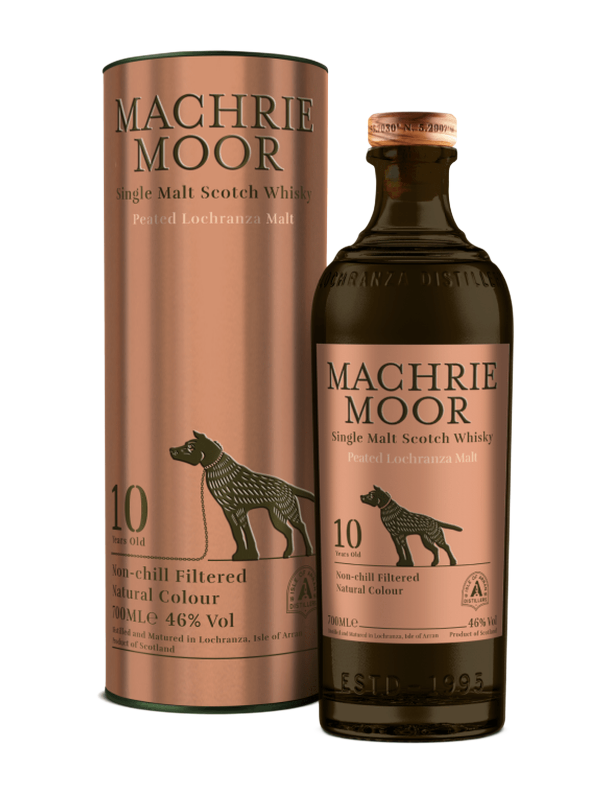 Arran Machrie Moor 10 Year Old Single Malt Whisky - bottle with gift box