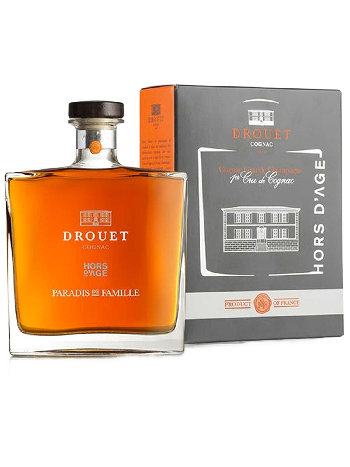 Drouet Paradis de Famille Cognac Hors d'Age - flaske med gaveæske