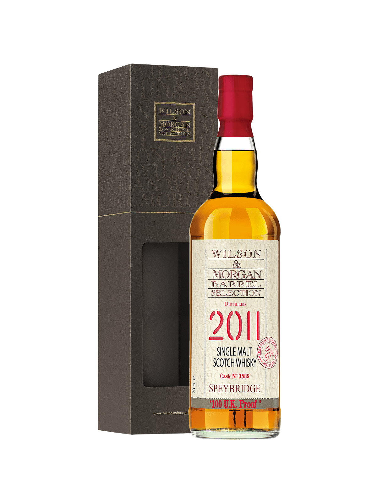 Wilson & Morgan 2011 Speybridge Single Malt Whisky - flaska med presentask