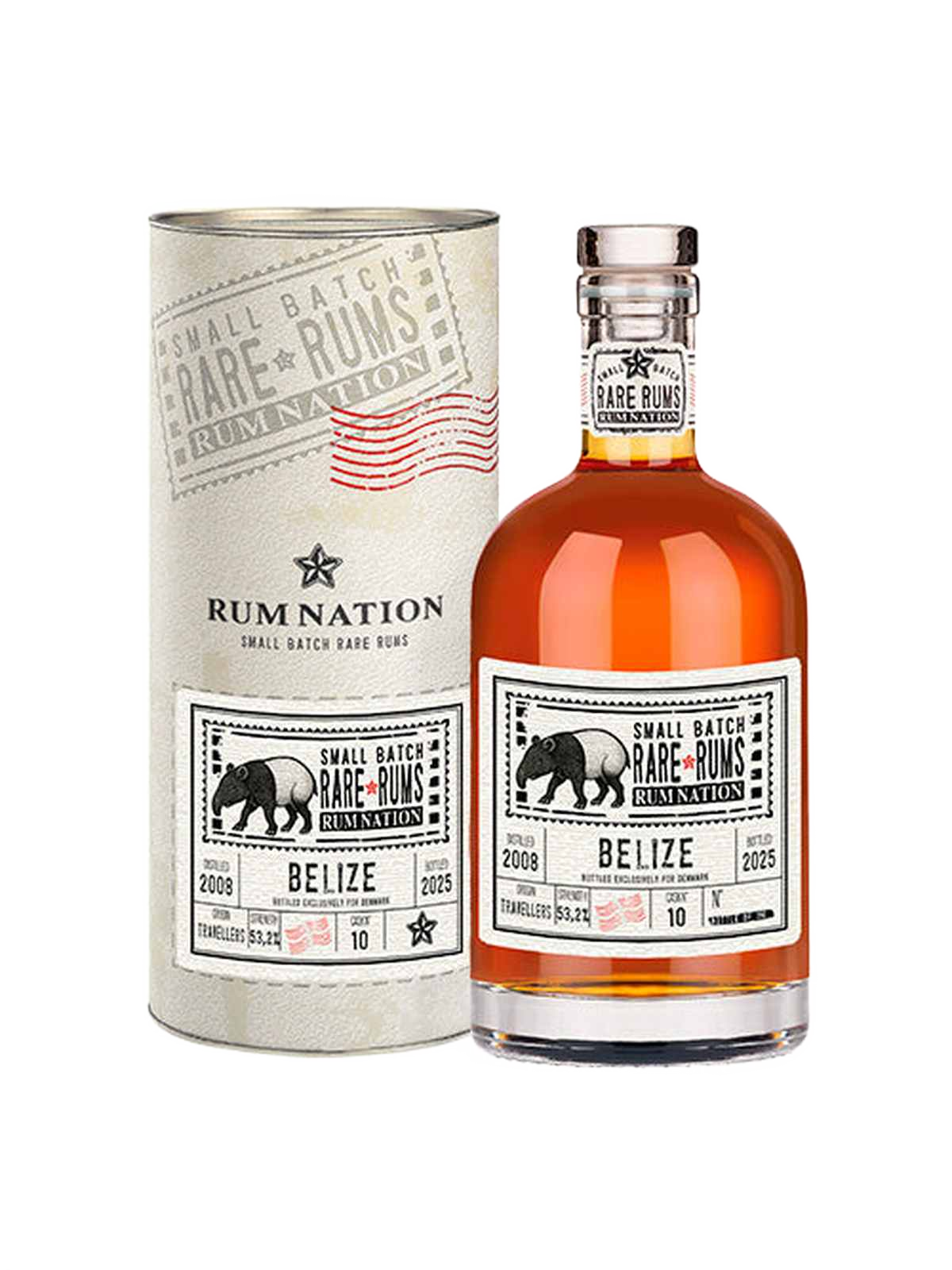 Rum Nation Rare Rums Belize 2008 Cask No. 10 - flaska med presentask