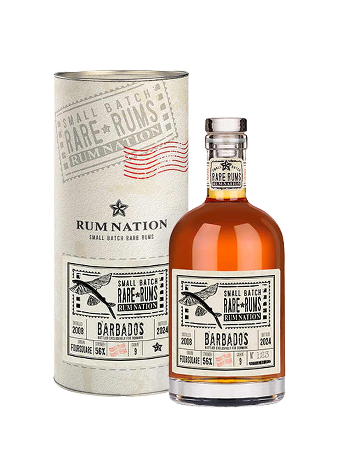 Rum Nation Rare Rums Barbados 2008 Foursquare single cask rom - flaske med gaveæske