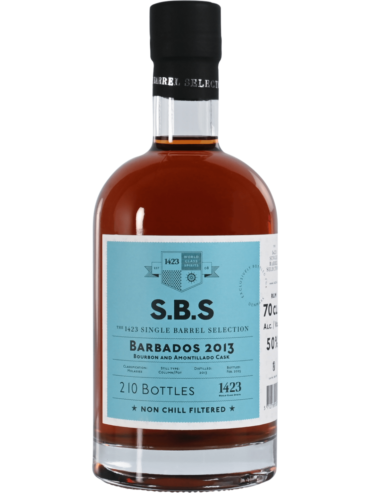 SBS Barbados 2013 Bourbon & Amontillado rom - flaske