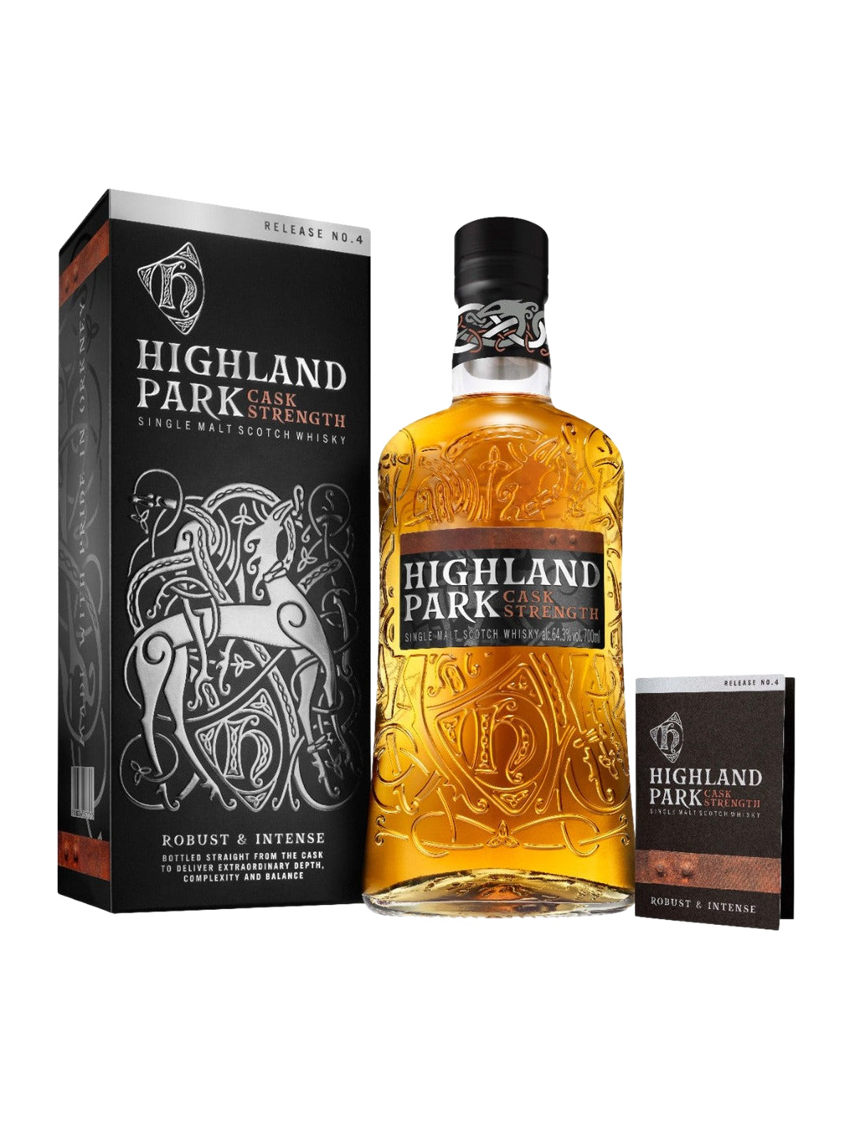 Highland Park Cask Strength 64,3% Single Malt Whisky Release No. 4 - flaske med gaveæske