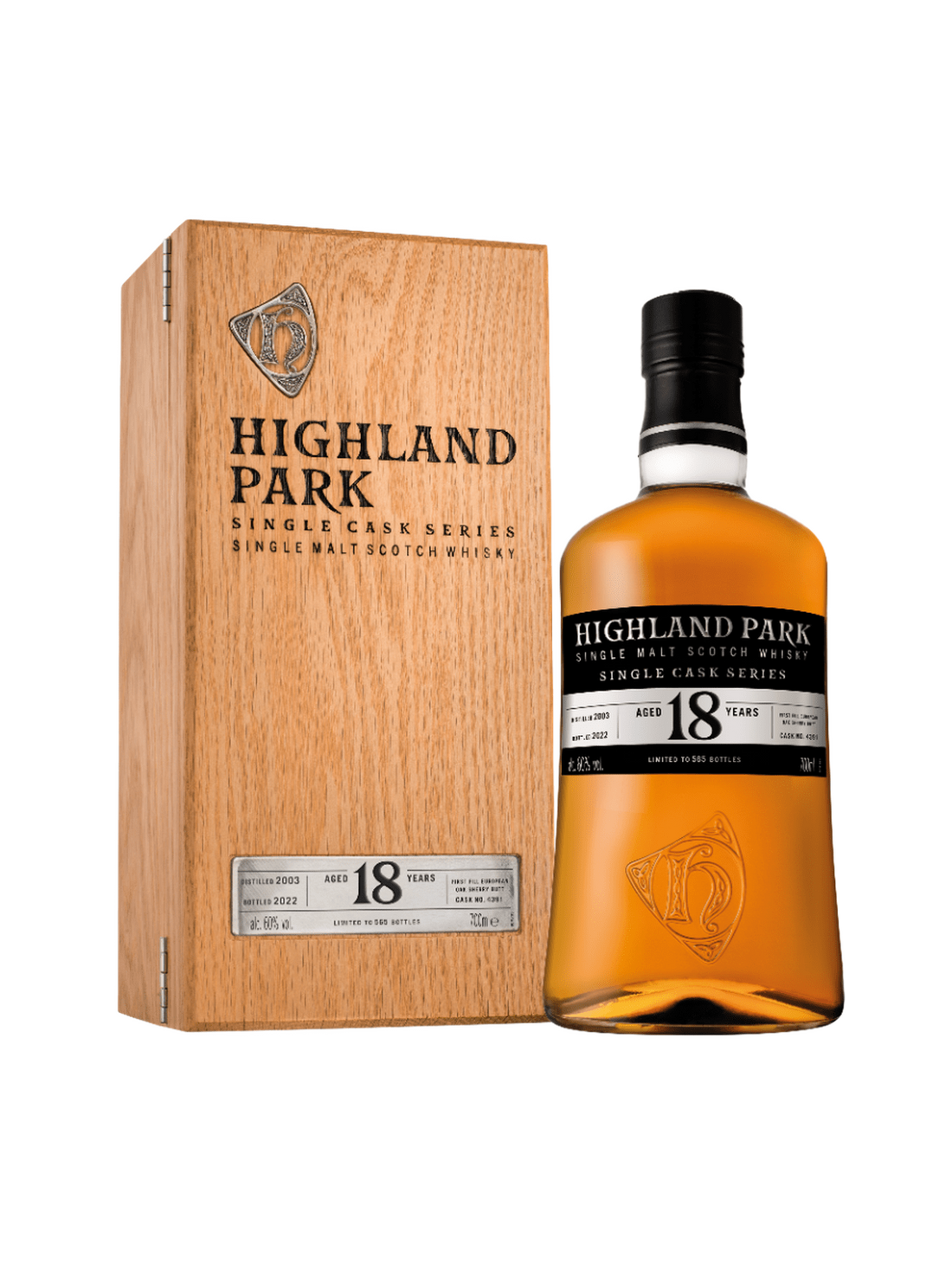 Highland Park Limited Edition Single Cask 18 Year Old Single Malt Whisky - bottle with gift box