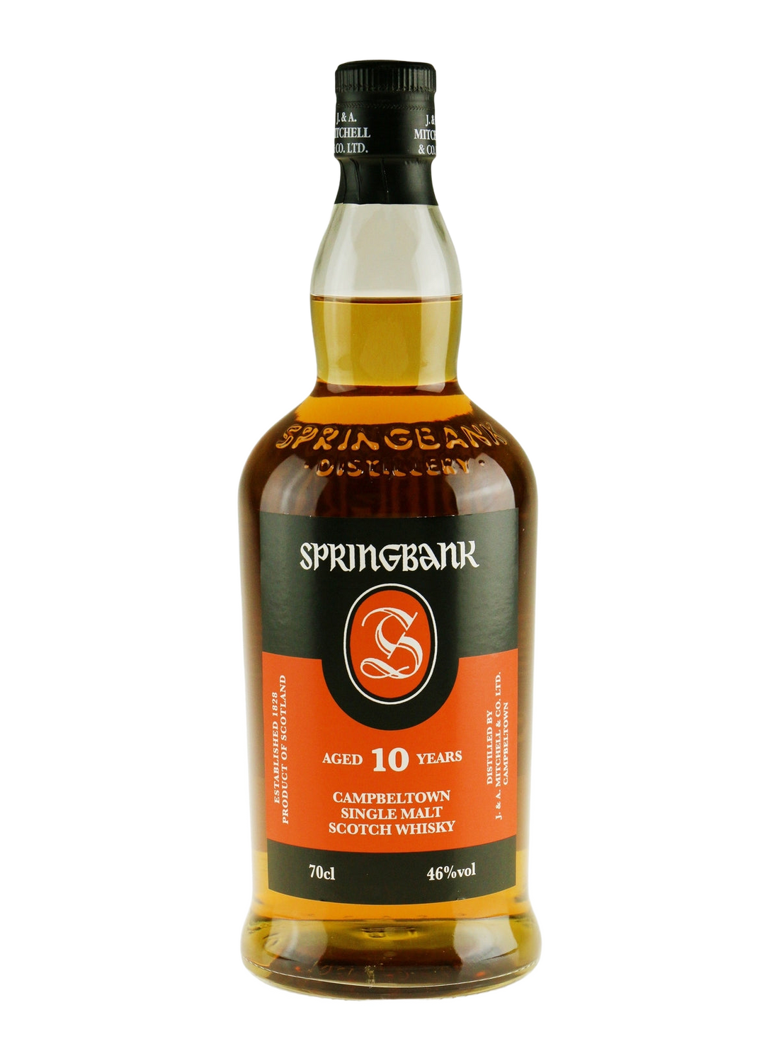 Springbank 10 års Single Malt Whisky - flaske