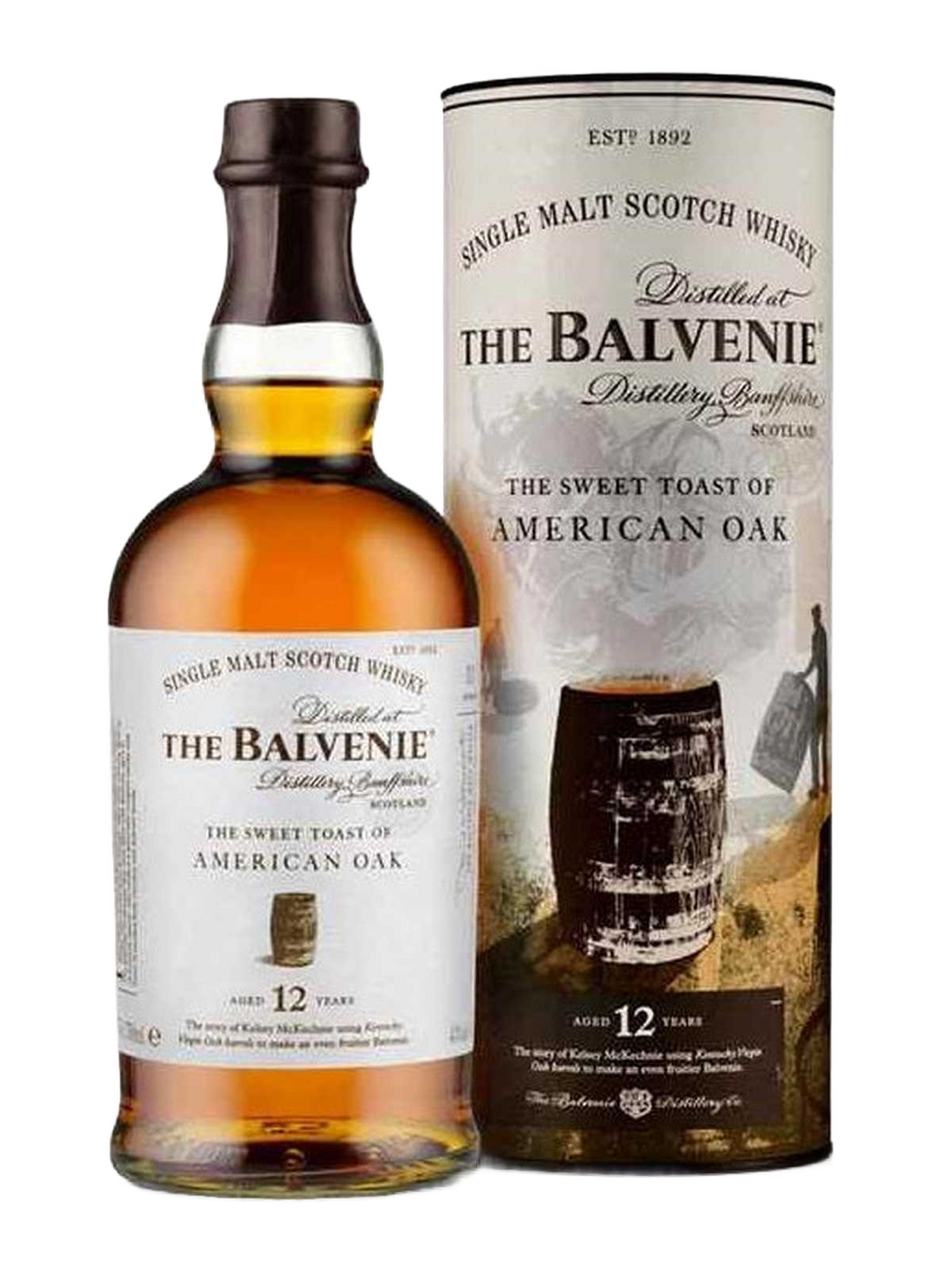 The Balvenie Sweet Toast of American Oak 12 års Single Malt Whisky - flaske med gaveæske