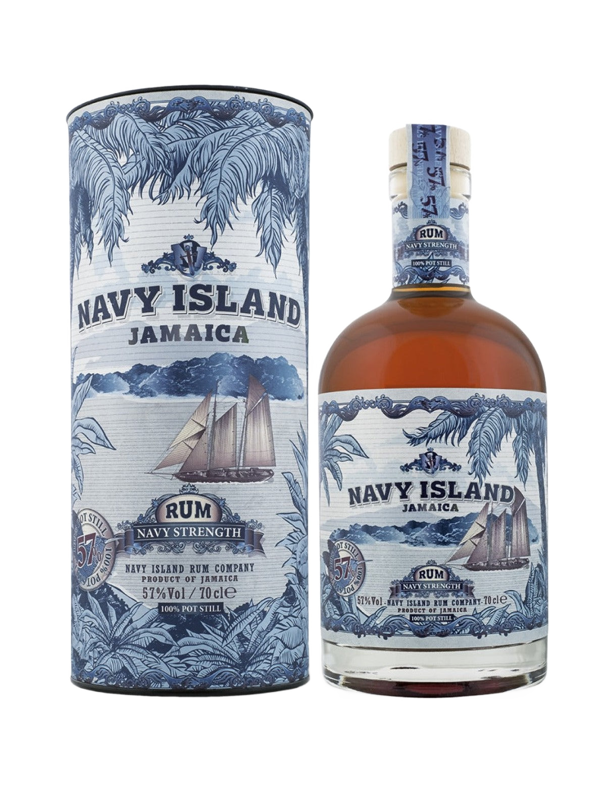 Navy Island Navy Strength Rom - flaska med presentask